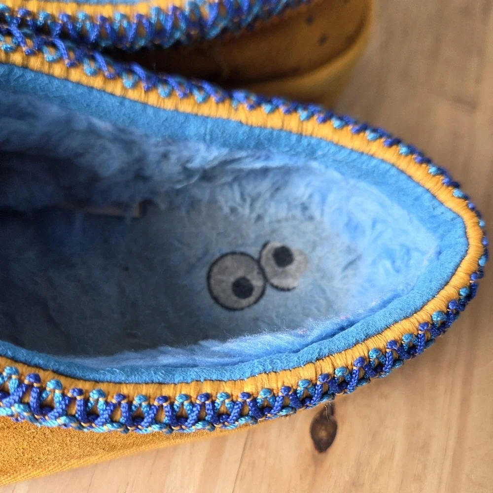 Ugg Tasman Sesame Street Cookie Monster Suede Clog‎ Mule.slop On Womens Sz 6
